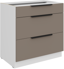 Spodnja omara Aria - sandgrau/bela - 80 D 3S BB 