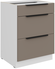 Spodnja omara Aria - sandgrau/bela - 60 D 3S BB