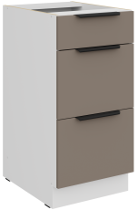 Spodnja omara Aria - sandgrau/bela - 40 D 3S BB