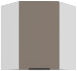 Zgornja kotna omara Aria - sandgrau/bela - 60x60 GN-72 1F (45°)