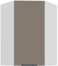 Zgornja kotna omara Aria - sandgrau/bela - 60x60 GN-90 1F (45°)