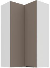 Zgornja kotna omara Aria - sandgrau/bela - 60x60 GN-108 2F (90°)