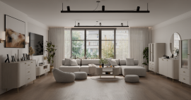 Dnevna soba Ovalio - peščeno bež