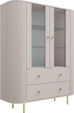 Vitrina 2F2S Ovalio - peščeno bež