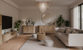 Dnevna soba Ovalio - cremona hrast