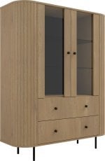 Vitrina 2F2S Ovalio - cremona hrast