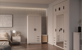 Garderobna omara Elena BP02 3S - peščeno bež