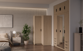 Kotna garderobna omara Elena NARDO02 - oljen hrast