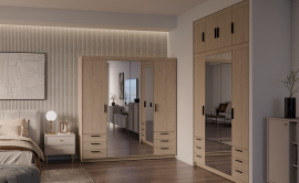 Garderobna omara Elena DO04 6S - oljen hrast