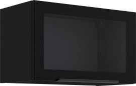 Zgornja vitrina Stolarz - 60 GUS-36 MDF 1F - črna
