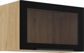 Zgornja vitrina Stolarz - 60 GUS-36 MDF 1F - artisan hrast/črna