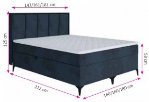 Stollech - Boxspring postelja Line - 160x200 cm 