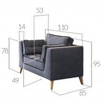 Sedežne garniture Comforteo - Fotelj Scandi