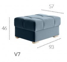 Sedežne garniture Comforteo - Modularna kotna sedežna garnitura Riva zaprtega tipa
