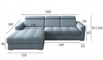 Sedežne garniture Comforteo - Modularna kotna sedežna garnitura Riva odprtega tipa široka