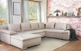 Kotna sedežna garnitura v U obliki Acra