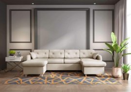 Kotna sedežna garnitura Portofino v U obliki 