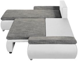 Ropez - Kotna sedežna garnitura Acra - tkanine Soft/Lawa, Soft/Berlin
