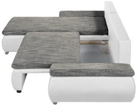 Ropez - Kotna sedežna garnitura Acra - tkanine Soft/Lawa, Soft/Berlin