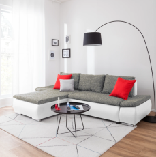 Kotna sedežna garnitura Acra - tkanine Soft/Lawa, Soft/Berlin