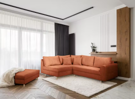 Kotna sedežna garnitura Ariella - tkanine Lincoln