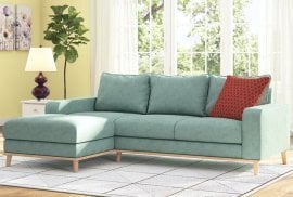 Kotna sedežna garnitura Beata, neraztegljiva - tkanine Enjoy, Riviera