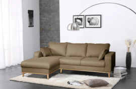 Kotna sedežna garnitura Beata, neraztegljiva - tkanine Solid