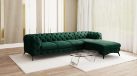 Kotna sedežna garnitura Chelsea 3+OT - tkanine Enjoy, Riviera