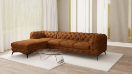 Kotna sedežna garnitura Chelsea 3+OT - tkanine Preston