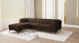 Kotna sedežna garnitura Chelsea 2,5+OT - tkanine Preston