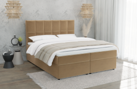Boxspring postelja Flip - 140x200 cm - tkanine Riviera 