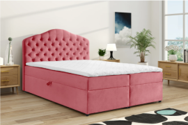 Boxspring postelja Mallorca - 160x200 cm - tkanine Jasmine