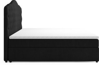 Ropez - Boxspring postelja Mallorca - 200x200 cm - tkanine Jasmine