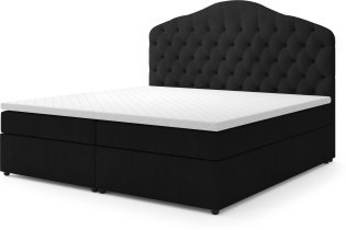 Ropez - Boxspring postelja Mallorca - 200x200 cm - tkanine Jasmine