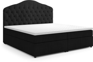 Ropez - Boxspring postelja Mallorca - 200x200 cm - tkanine Jasmine