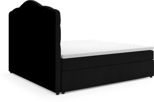 Ropez - Boxspring postelja Mallorca - 200x200 cm - tkanine Jasmine