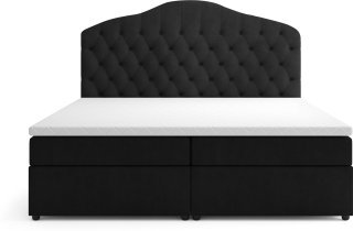 Ropez - Boxspring postelja Mallorca - 200x200 cm - tkanine Jasmine