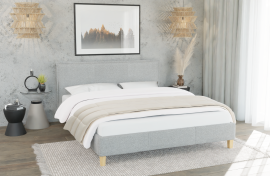 Postelja Tina - 160x200 cm - tkanine Solid