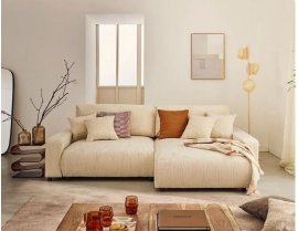 Kotna sedežna garnitura Sara - 2 predala