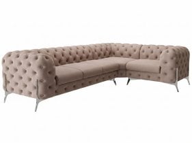 Ropez - Kotna sedežna garnitura Chelsea Bis 3+C+1 - r - žamet Amore 25