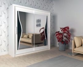 Garderobna omara z drsnimi vrati Batumi 120 - bela