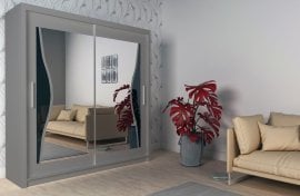 Garderobna omara  z drsnimi vrati Batumi 150 - siva