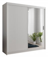 Garderobna omara z drsnimi vrati Chicago Wave 200 - bela 