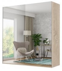 Garderobna omara z drsnimi vrati Etna - hrast sonoma