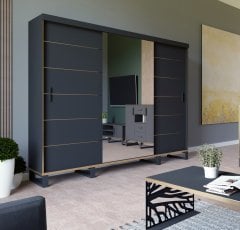 Garderobna omara z drsnimi vrati Golden 200