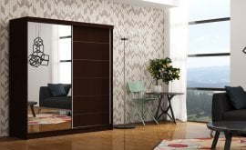 Garderobna omara z drsnimi vrati Infiniti - wenge