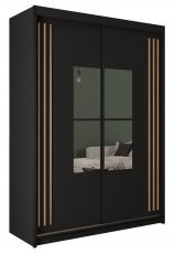 Arkos meble - Garderobna omara z drsnimi vrati Jamajka 150 - črna