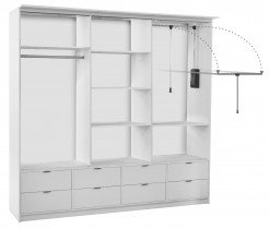 Arkos meble - Garderobna omara z drsnimi vrati Malaga 250 LED