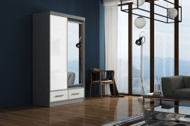 Garderobna omara z drsnimi vrati Milena 150