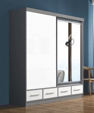 Garderobna omara z drsnimi vrati Milena 200